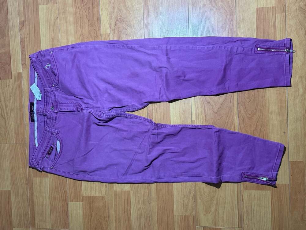 Baby Phat Women's Purple Skinny Jeans with Ankle Zippers